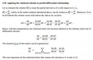 Applying the relational calculus to partial differential relationships