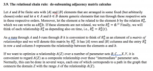The relational chain rule -  de-subsuming adjacency matrix calculus-1